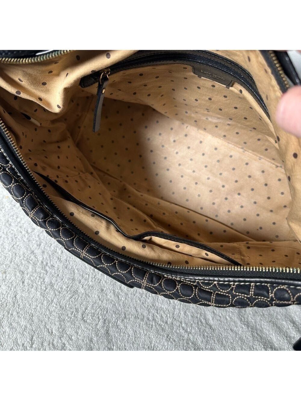 Kate Spade Black Dot Noel Handbag - Picture 3 of 5